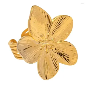 Küme halkaları vintage çiçek parmak yüzüğü basit ayarlanabilir ifade mücevher hediye dropship