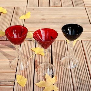 ワイングラスヨーロッパ中世のガラスカップキャンドルスティックワックスホルダーホーンボトムストロングイン