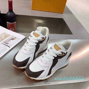 Luxury Leather Casual Shoes Women Designer Sneakers äkta läder mode blandad färg utomhusskor