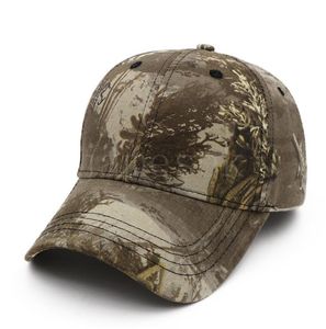 Real tree Camouflage cap Combat Cap Baseball Cap Simulation color printed sun hat DF045