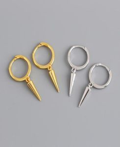 12 Mix Design Real 925 Sterling Silver Earring Stud Hela högkvalitativa Fashion Small Hoop Cone 18K Guldpläterade örhängen för WO7784919