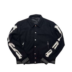 Heißer Verkauf Mode Herren Jacke Klassische Mann Luxus Jacke Knochen Buchstaben Stickerei Nähte Mäntel Baseball Stylsh Streetwear Oberbekleidung