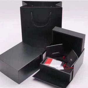 Najwyższe wysokiej jakości pudełko zegarkowe do opakowania Todor Prezentowa torba na prezent na karta gwarancyjna ręczne czarne pudełko zegarkowe