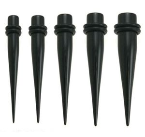 Schwarze UV-Acryl-Ohrdehnungskegel, Expander-Plugs, Tunnel-Körperpiercing-Schmuckset, Messgeräte, Masse, 1610 mm, Ohrring, Werbeartikel Ho3596241