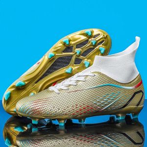 Buty piłkarskie Profesjonalne buty piłki nożnej wysokie kostki obuwia FGTF Kids Cleats Krampon Outdoor Sneakers 240130