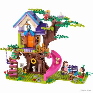 Blocos toylinx brinquedo de construção para crianças floresta árvore casa sonho castelo mutável tijolo modelo educacional para crianças natal dia das bruxas