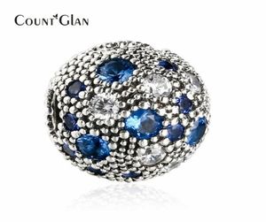 Fit Armband 2017 Summer New Blue Cosmic Stars Fixed Clip Charm Pärlor för smycken Making 925 Sterling Silver Decorative Stopper Bead6344388