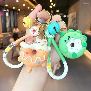 Nyckelringar Donut Animal Key Chain Creative Thri-Dimensional Söt bildockan Utsökta väska hängande grossist