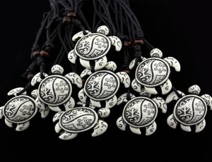 Jewelry Whole 12PCSLOT Tribal Totem Faux Bone Resin Carved frog sun Sea Turtle Pendant Necklace Tortoise Amulet Talisman Gift5251704