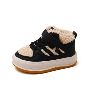 Scarpe da bambina in cotone per bambini Scarpe antiscivolo addensate in peluche Ragazzi Scarpe sportive calde Scarpe da ginnastica invernali morbide e comode per bambini 240118