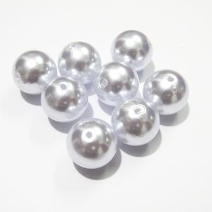 Großhandel 20mm 100pcslot Spezielle weiße Farbe Imitation Acryl Perlen 240125