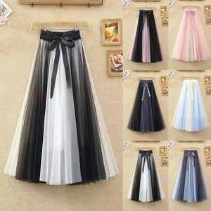 Saias Mulheres Tulle Saia Ruffle Multilayer Malha Uma Linha Tier Tutu Prom Metálico para Mulheres Cama Listrada