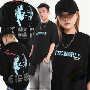 Herren-T-Shirts 2024SS schwarzer Druck Cactus Jack T Shirt Frauen Frauen 1 1 Beste Qualität Übergroße T-Shops T240218