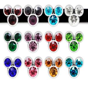 60pcllot 8 mm Colour Birthstone Mysz Slajd Slajd FIT DO DO 8 mm Bransoletka Bransoletka Pet Kołnierze DIY Akcesoria 2162261