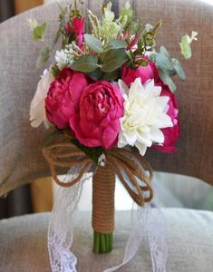 Spring Silk Artificial Flowers Bridal Bouquets Home Decoration Peony Wedding Leverantör Bouquet 20221572598