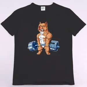 Erkek tişörtleri Yemek Deadlift Panda Fitness Komik Spor Salonu Sıçan Vücut İnşa Crewneck Gömlek Erkek Günlük Kısa Kollu Büyük Boy