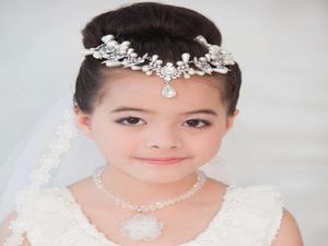 Luxury Crystal Pearls Kid Head Wear Pieces For Party Costume Ball Girl Birthday Gifts Jewelry Kids Accessories8522342