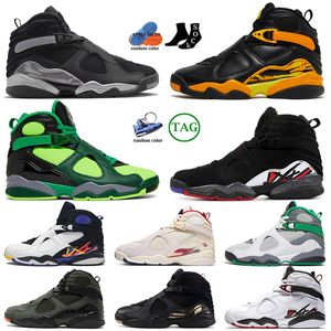 2024 Top Designer Playoffs 8s Mens Jumpman 8 Basketball Shoes Oregon Ducks Gunsmoke Solefly Taxi Aqua Black Cement Chrome Women Athletic Oudoor Trainers