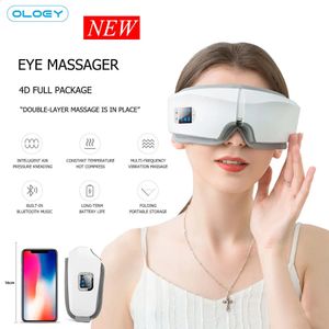 Eye Massager 4D Smart Airbag Vibration Eye Care Instrument Komprimera Bluetooth Eye Massage Glassar Trötthet Pouch Wrinkle 240126