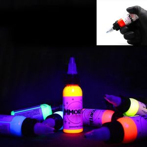 Fluorescent Tattoo Pigment 8 Colors Purple Light Professional SemiPermanent Microblading Easy Coloring Body Makeup Inks 15ML 240202