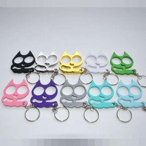 Super Cute Designer Cat Double Finger Cl Self Defense Products Kitten Eye Tiger Key Window Breaker TBHA