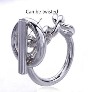 Кольцо-цепочка из серебра 925 пробы с обручем для женщин, французское популярное кольцо с застежкой из стерлингового серебра, изготовление ювелирных изделий246y7571310