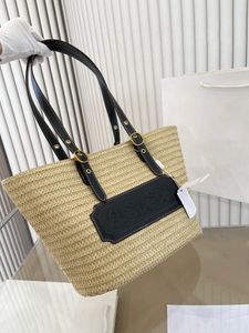 짠 핸드백 디자이너 가방 클래식 빈티지 Raffia 짠 지방 패션 토트 용량 핸드백