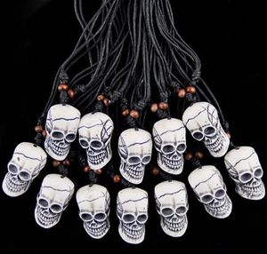 Smycken hela 12st imitation yak ben snider halloween skräck skelett skalle huvud hängen halsband gåvor till män kvinnor0392294869