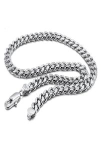 100925 Sterling Silver Punk Necklace Men 10mm Curb Cuban Link Chain Chokers Gift Fashion Vintage For Man Solid Jewelry Chains7952840