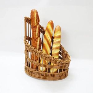 Plates Imitation Rattan Churro Basket Baking Display Baskets French Bread Storage Crate