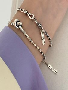 Proste 925 Titanium Rzymska cyfrowa bransoletka Osobowość Biżuteria Dziewczyny Charm Bracelets z kobietą Bieczek Link5471565