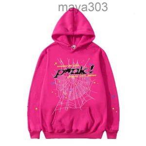 Felpe con cappuccio da uomo e donna Young Thug Designer di alta qualità Hip Hop P*nk Web Puff Print Sp5der 555555 Felpa con cappuccio Angel Felpe con cappuccio in tessuto pesante4KD1 4KD1