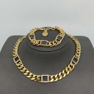 Marca de moda jóias colar carta colar feminino sentido avançado pulseira estilo hip hop moda transmissão ao vivo jóias