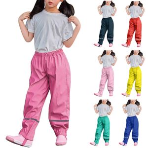 Kids Raincoat Rain Pants Waterproof Cartoon ChildrenS Dungarees Mud Trousers Breathable For Girls Boys 240226