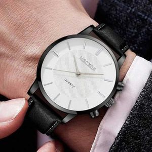 Outros relógios 3 pçs / set mens hip hop pulseira es para homens retro grande dial quartzo pulso masculino casual couro preto reloj hombre