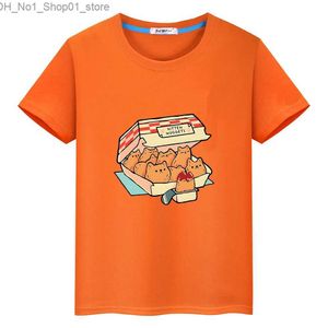 T-shirt Kitten Nuggets CAT T-shirt Cartoon 100% cotone Ragazzi e ragazze Magliette Kawaii Maglietta estiva manica corta casual Stampa grafica Q240218