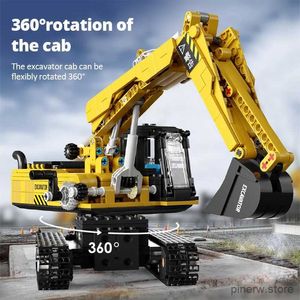 Blocks City RC Excavator App Buildblocks Bulldozer Crane Remote Control Forklift Car Truck Bricks Toys For Children Boys