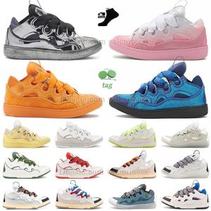 Deri Curb Sıradan Ayakkabı Olağanüstü Emed Erkek Kadınlar Siyah Pembe Highop Calfskin Kauçuk Nappa Platform Platform Ayakkabı Eğitmenleri Sneakers Platform Loafers Trainers