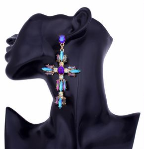 Trendy Rhinestone Earrings for Women Big Statement Earring 2021 Crystal Summer Earing Fashionable Fall Jewelry7750403