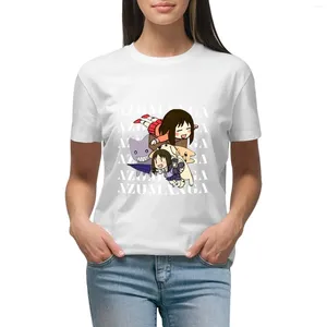 نساء Polos Azumanga T-Shirt ملابس أنثى قصيرة الأكمام تي شيرت Thirts tain