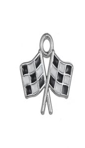 JF118 New Arrival Zinc Alloy Enamelled Black and White Flag Charms Pendant For DIY Making Jewelry68970475205911