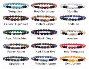 Aromaterapi Sential Oil Diffuser Armband Natural Gemstone Beads Healing Armband9316746