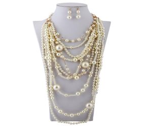 2016 New Woman Fashion Clothes Accessories Girl Halsband Pearl Necklace CLAVICLE CHAIN ​​SN00074092897