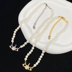 Mode Pearl Beaded Halsband för kvinna Halsband Luxur Designer Halsband presentkedja smycken leverans