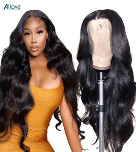 Allove Straight Human Hair Lace Front Wigs 131 Lace Frontal Wigs Kinky Curly Lace Part Wig Loose Deep Water Body Human Hair Wigs3822531