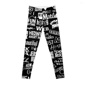 Pantaloni attivi Broadway Baby {versione in bianco e nero} Leggings Legging Sport Camicie sportive Palestra Pantaloni da donna Donna