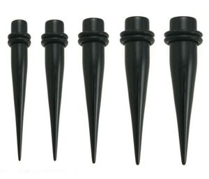 Black UV Acrylic Ear Stretching Tapers Expander Plugs Tunnel Body Piercing Jewelry Kit Gauges Bulk 1610mm Earring Promotional Ho3090656
