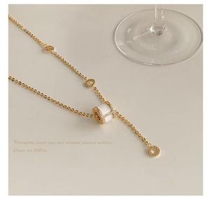 Luxe Fadeless Necklace Bathing Small WAIST 2021最新の女性ニッチオパールコラーボーンチェーンジュエリートップケアリン