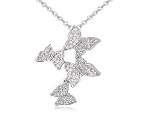 1111 New Design Butterfly Pendant Necklace Micro Paved with Cubic Zircon Collar For Women Bijoux Accessories Jewelery Gift6292782