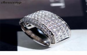 Choucong Male Promise Ring 925 Sterling Silver CZ Engagement Wedding Band Rings for Women Men Party Jewelry Gift1171106